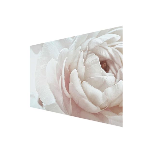 Tableau rose Fleur blanche dans un océan de fleurs