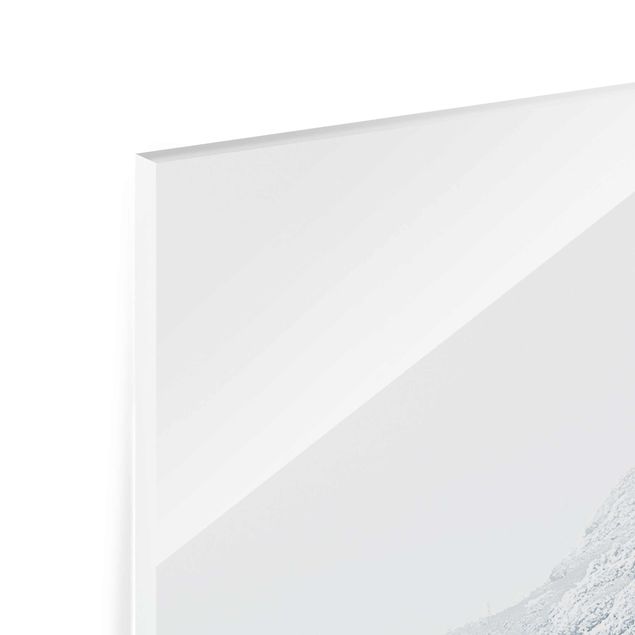 Tableau verre paysage Brouillard Blanc Dans Les Montagnes