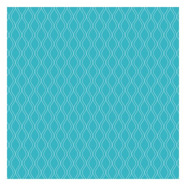 Papier peint - Wave Retro Style Turquoise