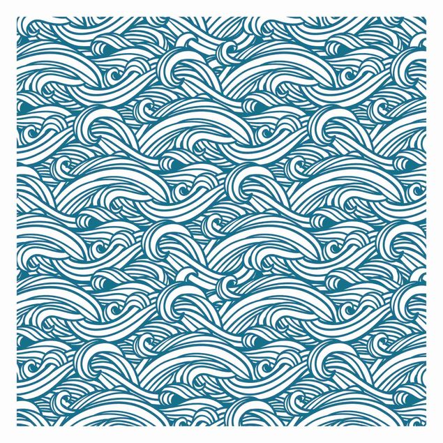Papier peint - Waved Lines In Blue