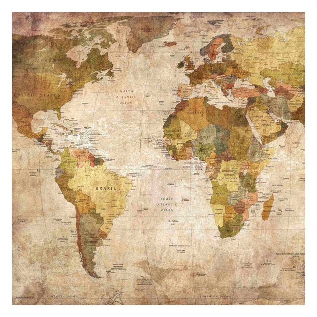 Papier peint - Carte du monde