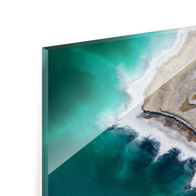 Tableau verre paysage Baie côtière sauvage en Israël