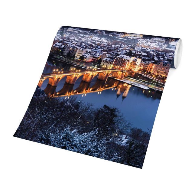 Tapisserie bleu Heidelberg en hiver