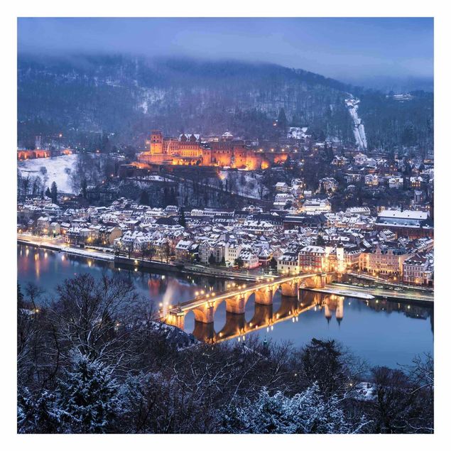 papier peint xxl Heidelberg en hiver