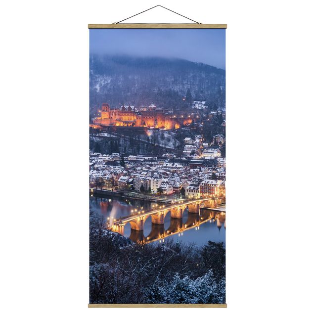 Tableau de ville Heidelberg en hiver
