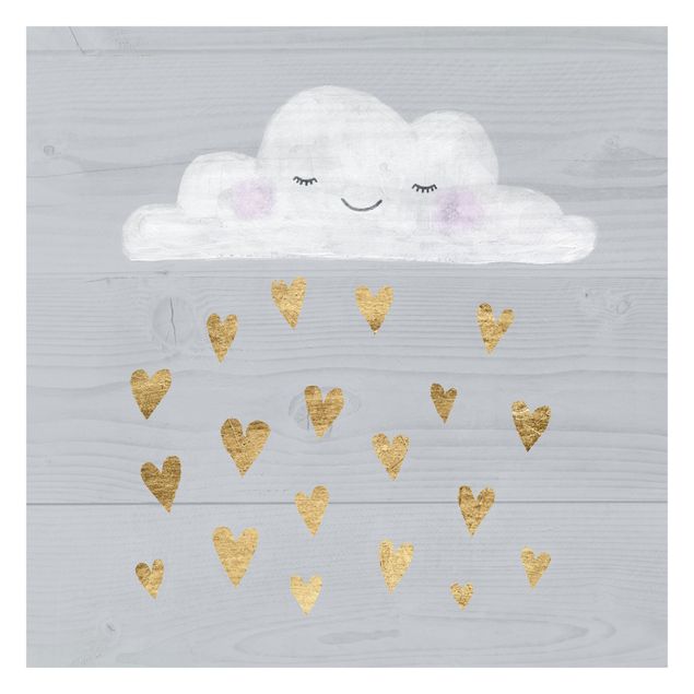 Papier peint - Cloud With Golden Hearts