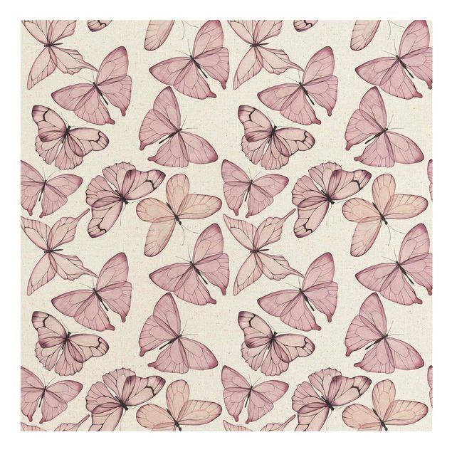 Tableaux animaux Papillon Rose Délicat
