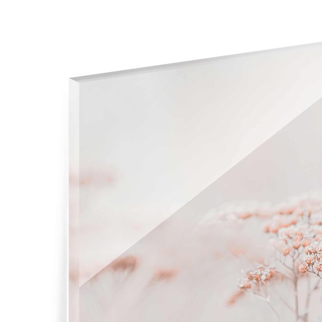 Tableaux en verre magnétique Pale Pink Wild Flowers