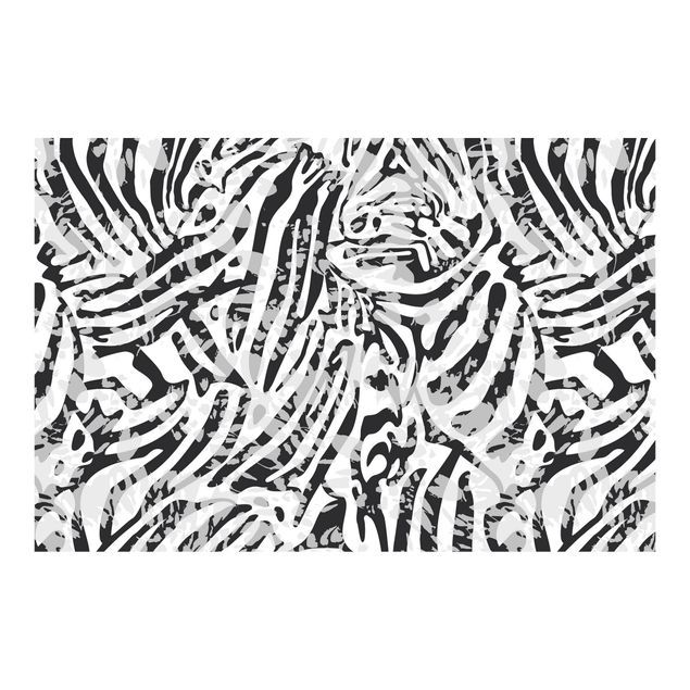 Papier peint panoramique Zebra Pattern In Shades Of Grey