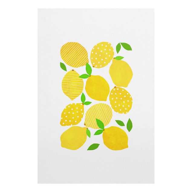 Tableau jaune Citron avec des points