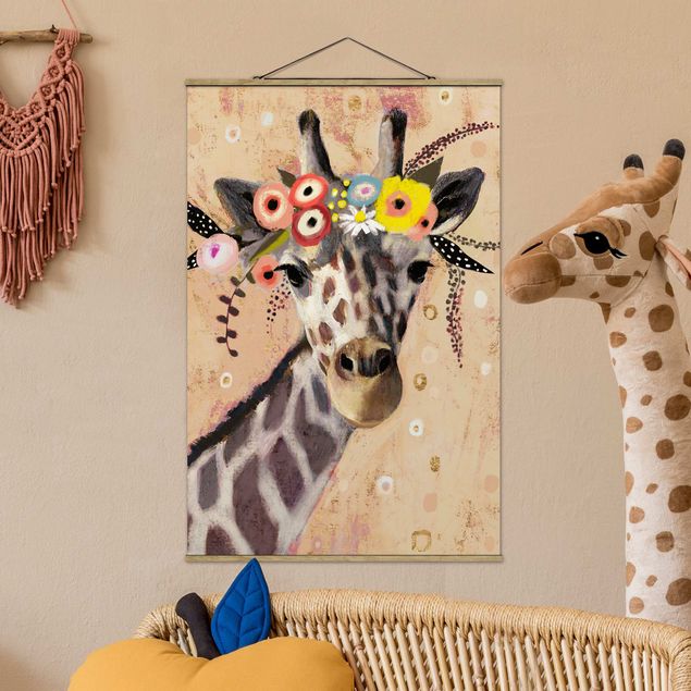 Déco mur cuisine Klimt Girafe
