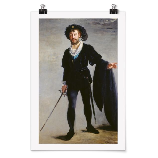 Tableaux modernes Edouard Manet - Jean-Baptiste Faure dans le rôle d'Hamlet