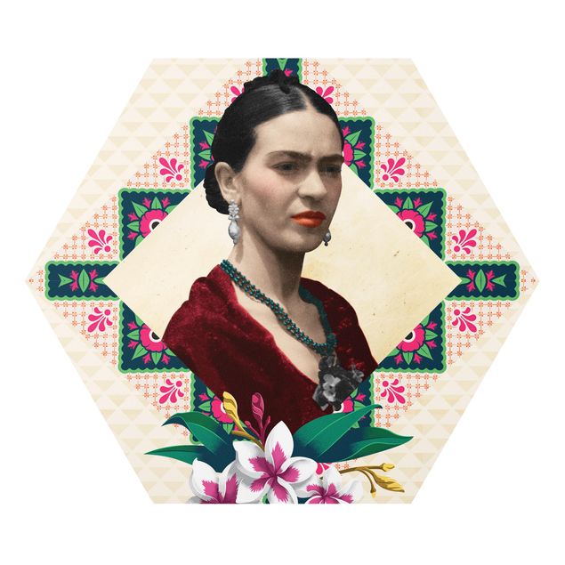 Tableau forex Frida Kahlo - Fleurs et géométrie
