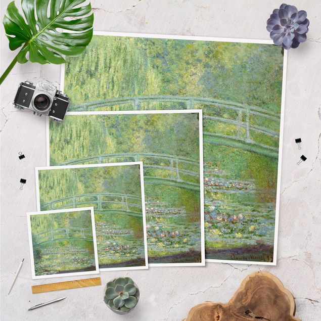 Poster nature paysage Claude Monet - Pont japonais