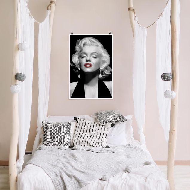 Tableaux moderne Marilyn aux lèvres rouges