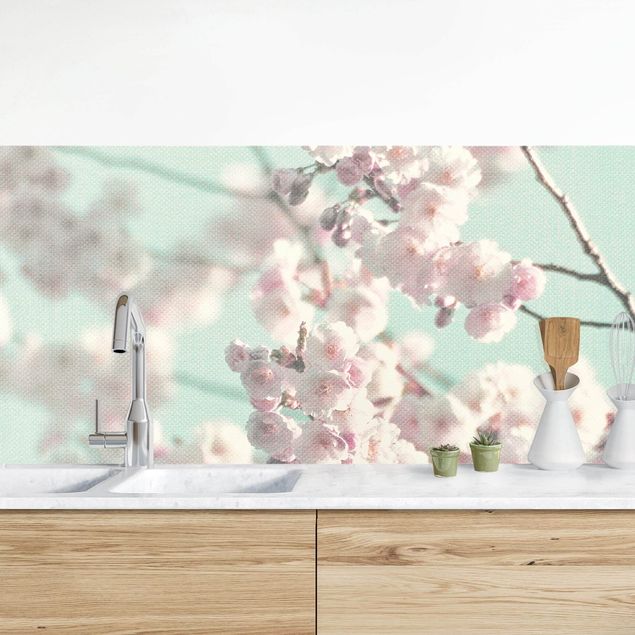 Décorations cuisine Dancing Cherry Blossoms On Canvas