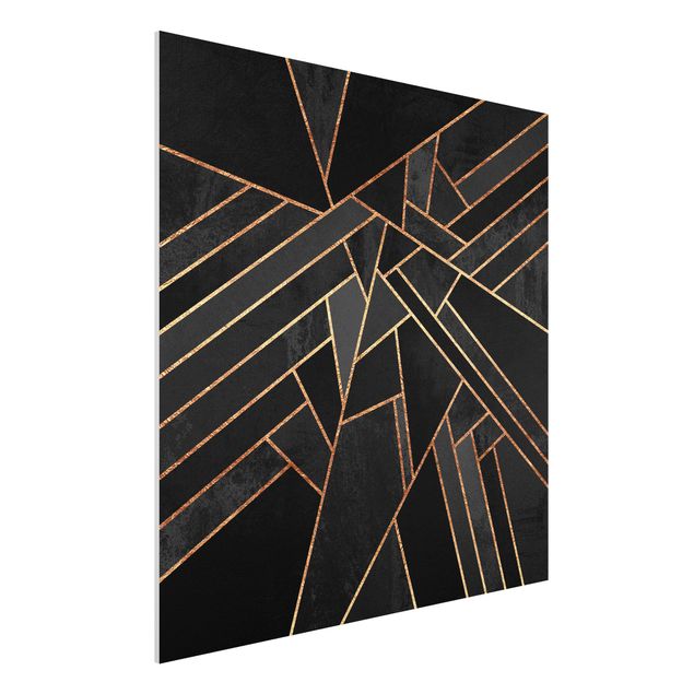 Tableaux modernes Triangles Noirs Or