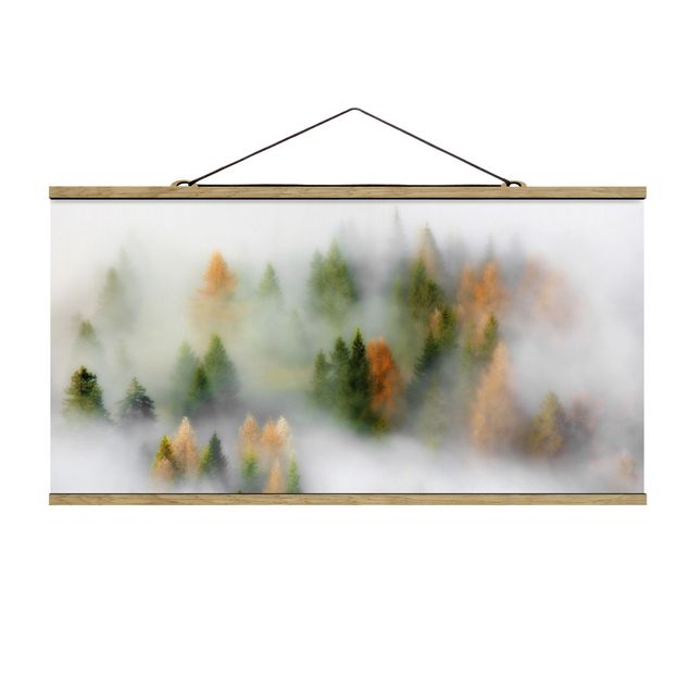 Tableaux moderne Forêt de nuages en automne