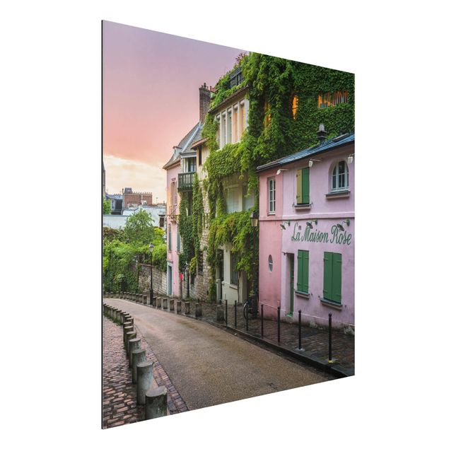 Déco mur cuisine Crépuscule de couleur rose à Paris