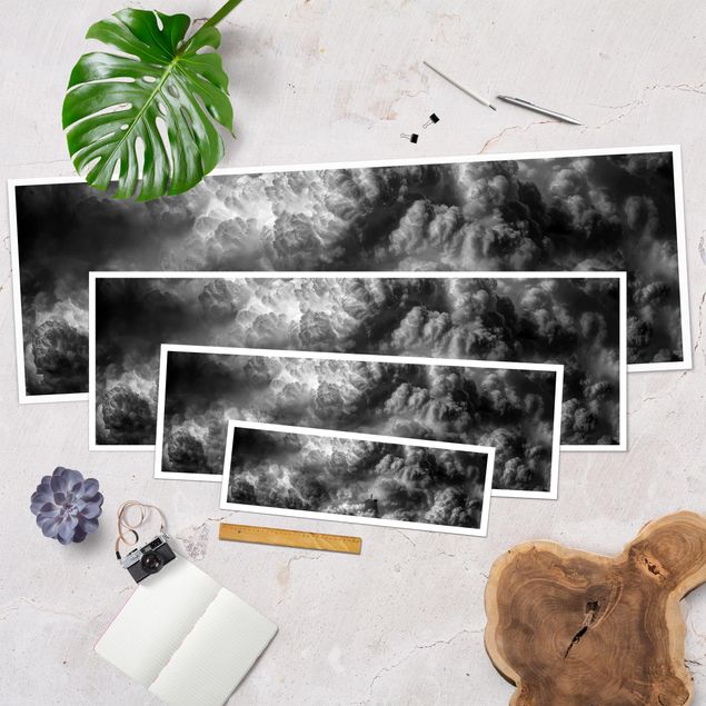 Poster panoramique noir et blanc - A Storm Is Coming