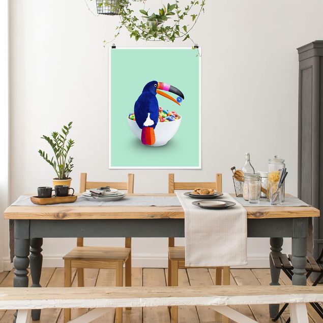 Tableau moderne Petit Déjeuner avec Toucan