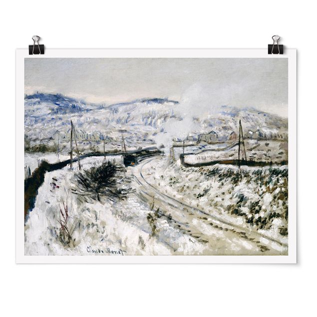 Tableaux montagnes Claude Monet - Train dans la neige à Argenteuil
