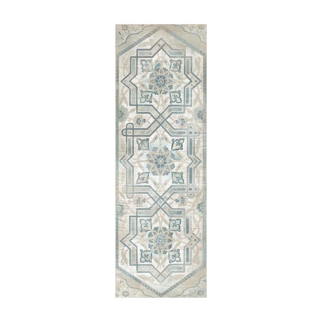 tapis d entrée long Panneaux en bois Perses Vintage III