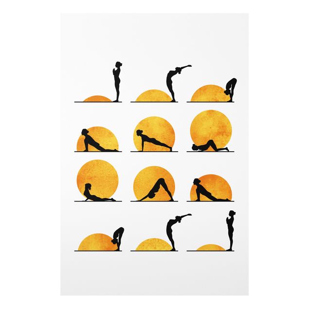 Tableaux moderne Yoga - Salutation au soleil