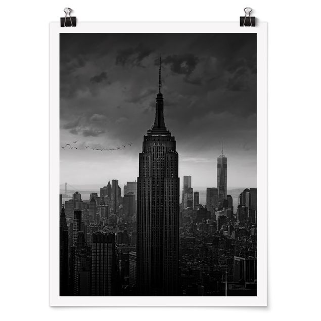 Posters en noir et blanc Vue de New York Rockefeller