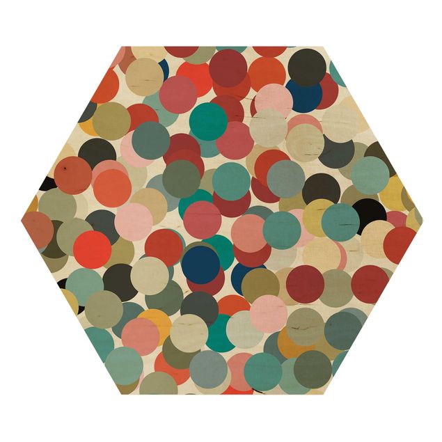 Hexagone en bois - Confetti