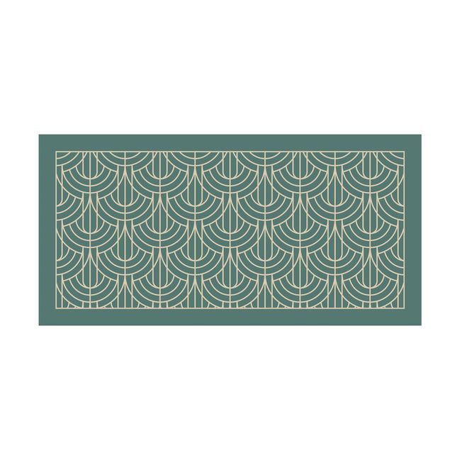 tapis modernes Art Déco motif de draperie avec cadre