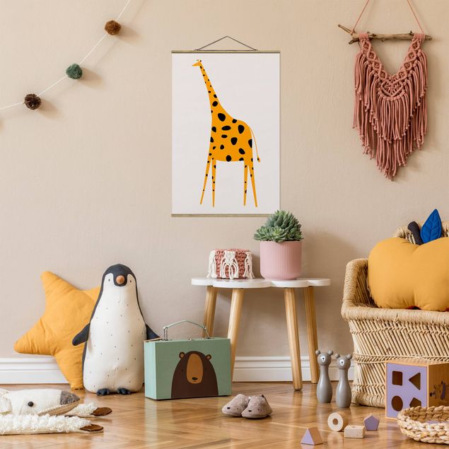 Tableau girafes Girafe jaune