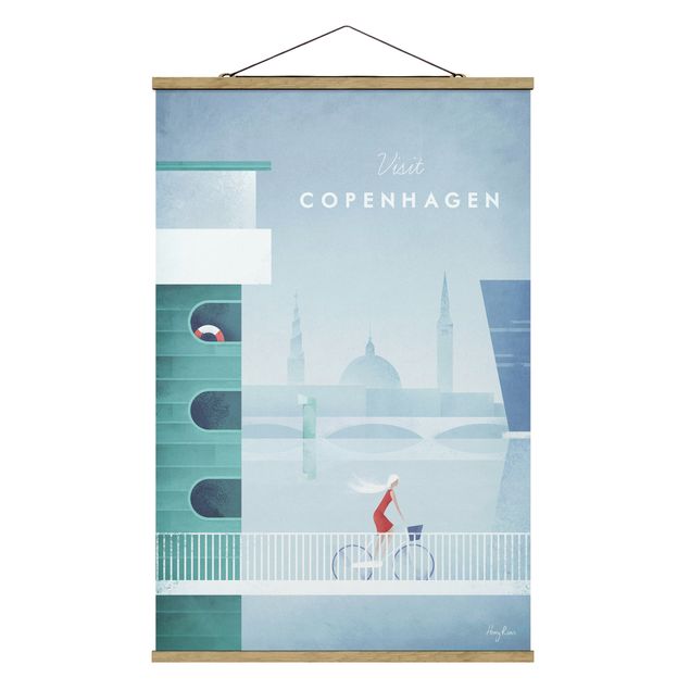 Tableau reproduction Poster de voyage - Copenhague