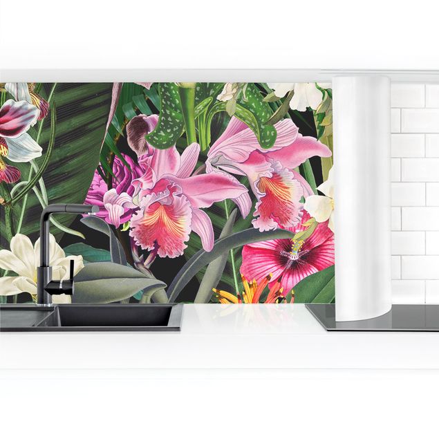 Tableaux de Andrea Haase Collage de fleurs tropicales colorées II