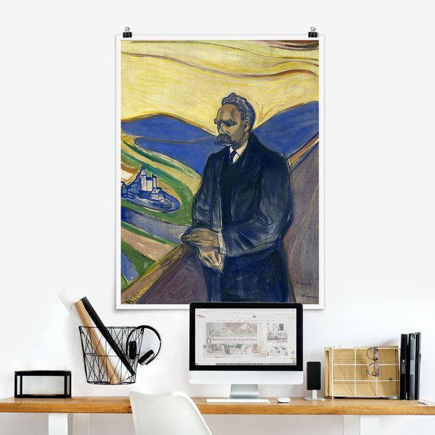 Déco murale cuisine Edvard Munch - Portrait de Friedrich Nietzsche