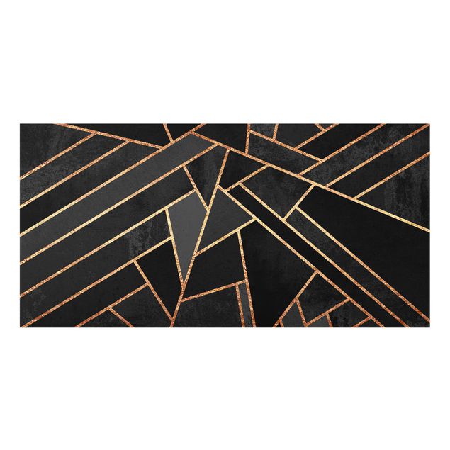Tableaux de Elisabeth Fredriksson Triangles Noirs Or