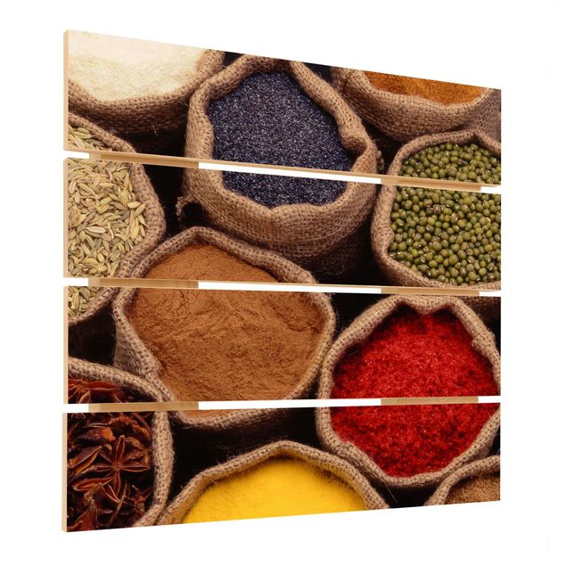 Impression sur bois - Colourful Spices