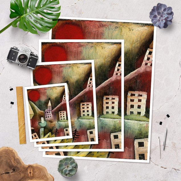 Affiche déco Paul Klee - Village détruit