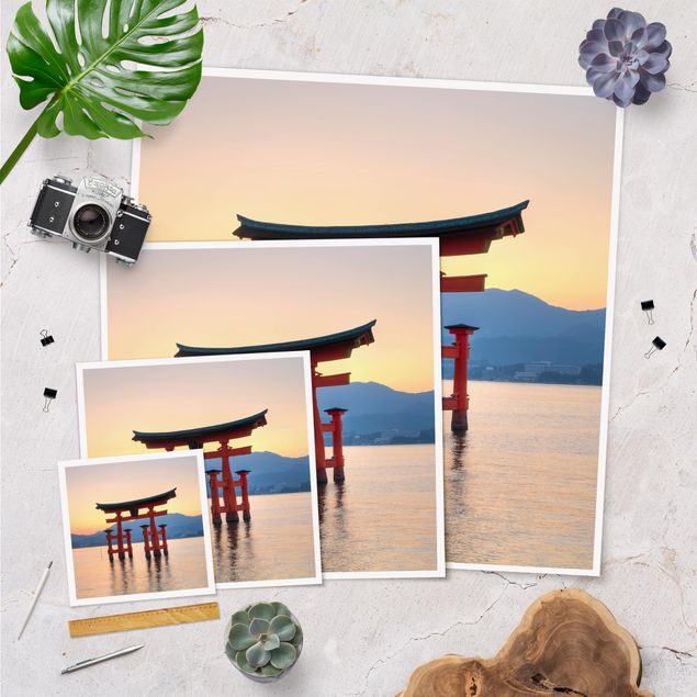 Poster nature paysage Torii à Itsukushima