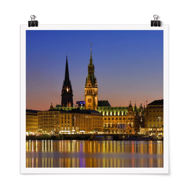 Posters villes Panorama de Hambourg