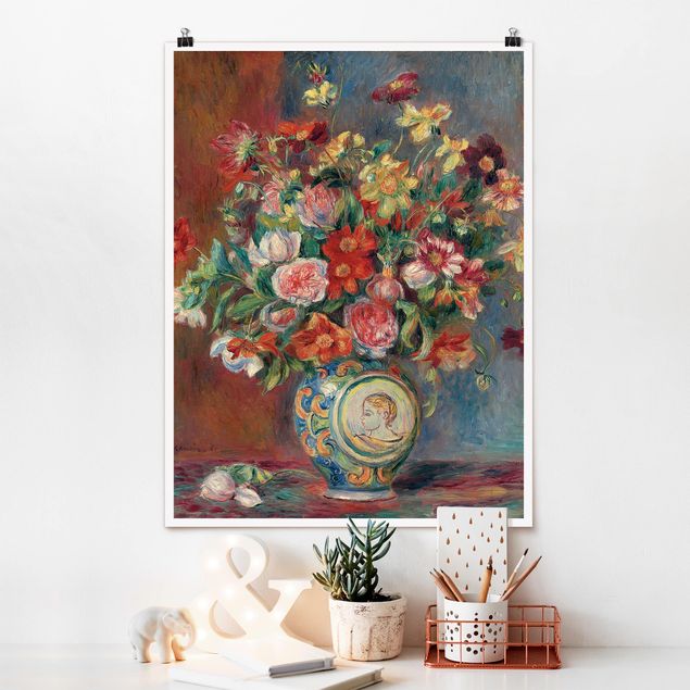 Déco mur cuisine Auguste Renoir - Vase à fleurs