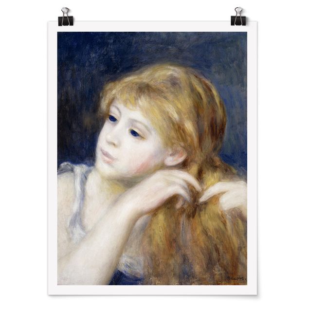 Tableau moderne Auguste Renoir - Tête d'une jeune femme