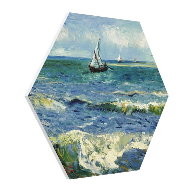 Tableau mer Vincent Van Gogh - Paysage marin près des Saintes-Maries-De-La-Mer