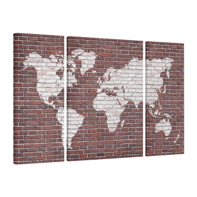 Tableaux industriels Brick World Map