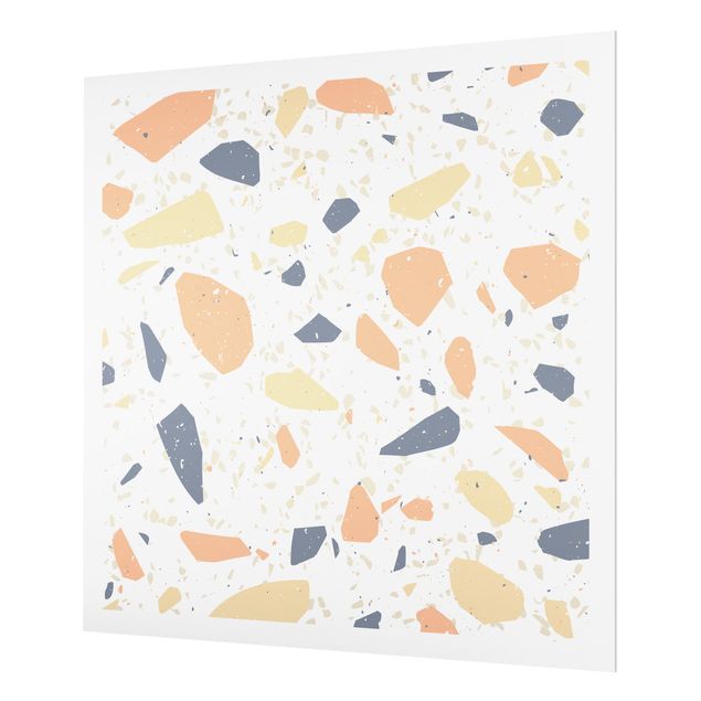 Fonds de hotte - Detailed Terrazzo Pattern Siena With Frame - Carré 1:1