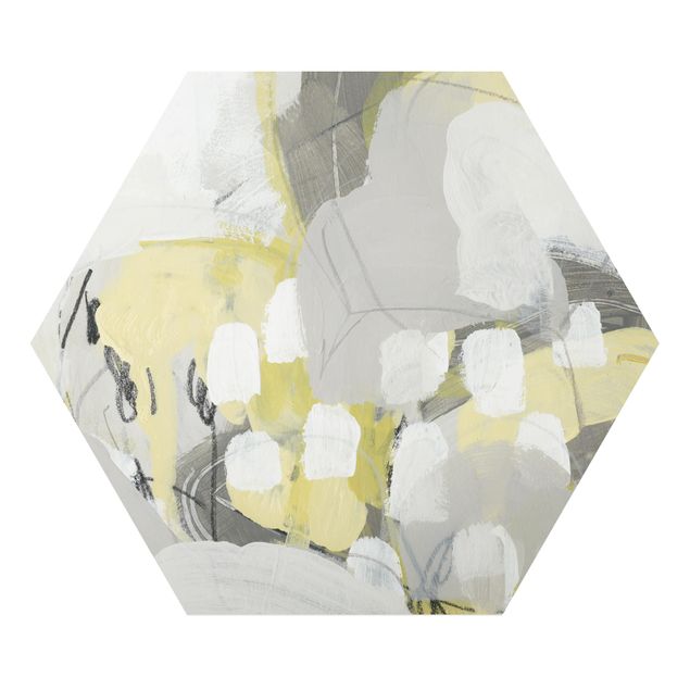 Tableau hexagon Citrons dans la brume II
