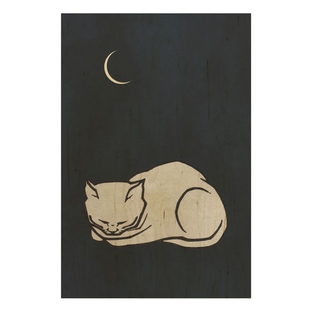 Tableaux muraux Illustration d'un chat endormi
