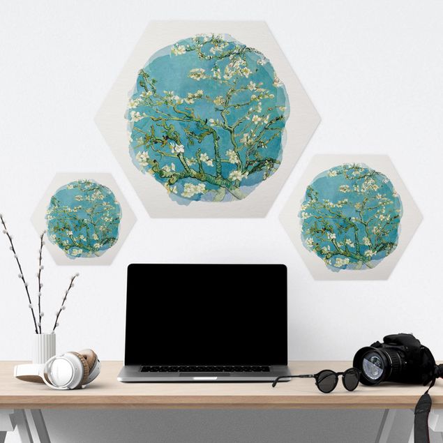 Tableaux muraux Aquarelles - Vincent Van Gogh - Amandiers en fleur