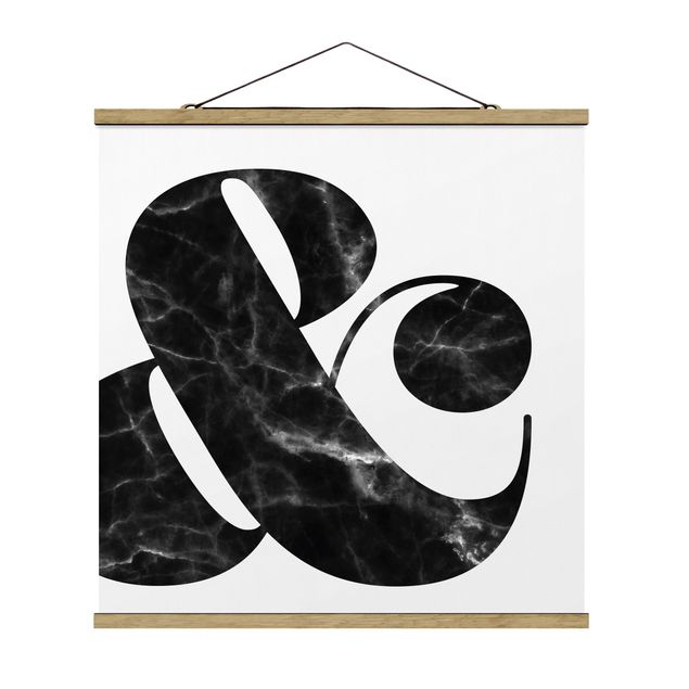 Tableaux lettres Ampersand Marble