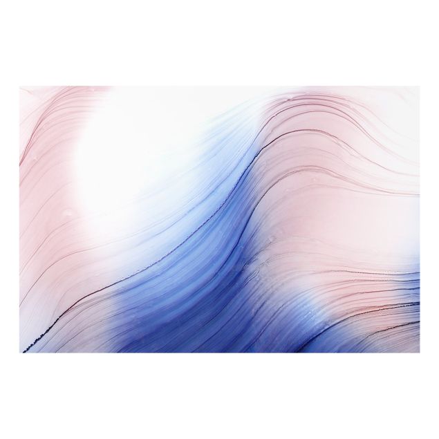 Fonds de hotte - Mottled Colours Blue With Light Pink - Format paysage 3:2